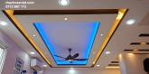 Mẫu trần thạch cao phòng khách hình chữ nhật hiện đại, đẹp