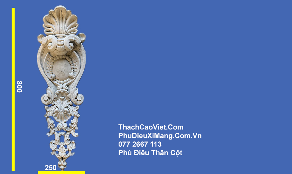 phù điêu thân cột tân cổ điển