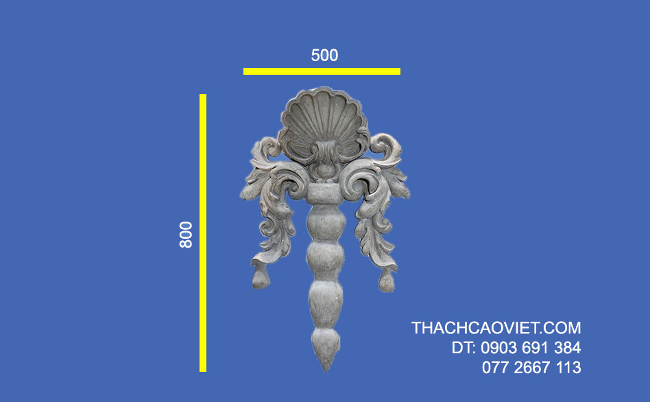 phù điêu thân cột đúc sẵn bằng thạch cao composite