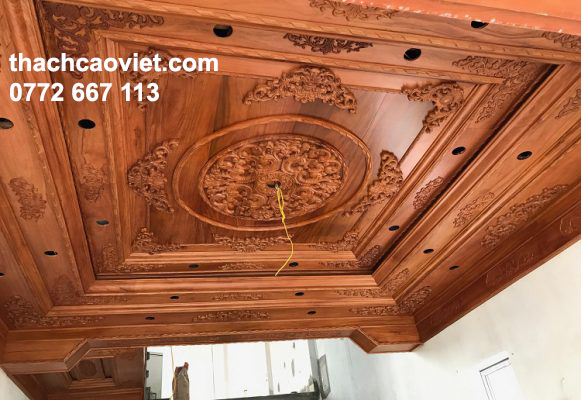 bông trần gỗ tự nhiên