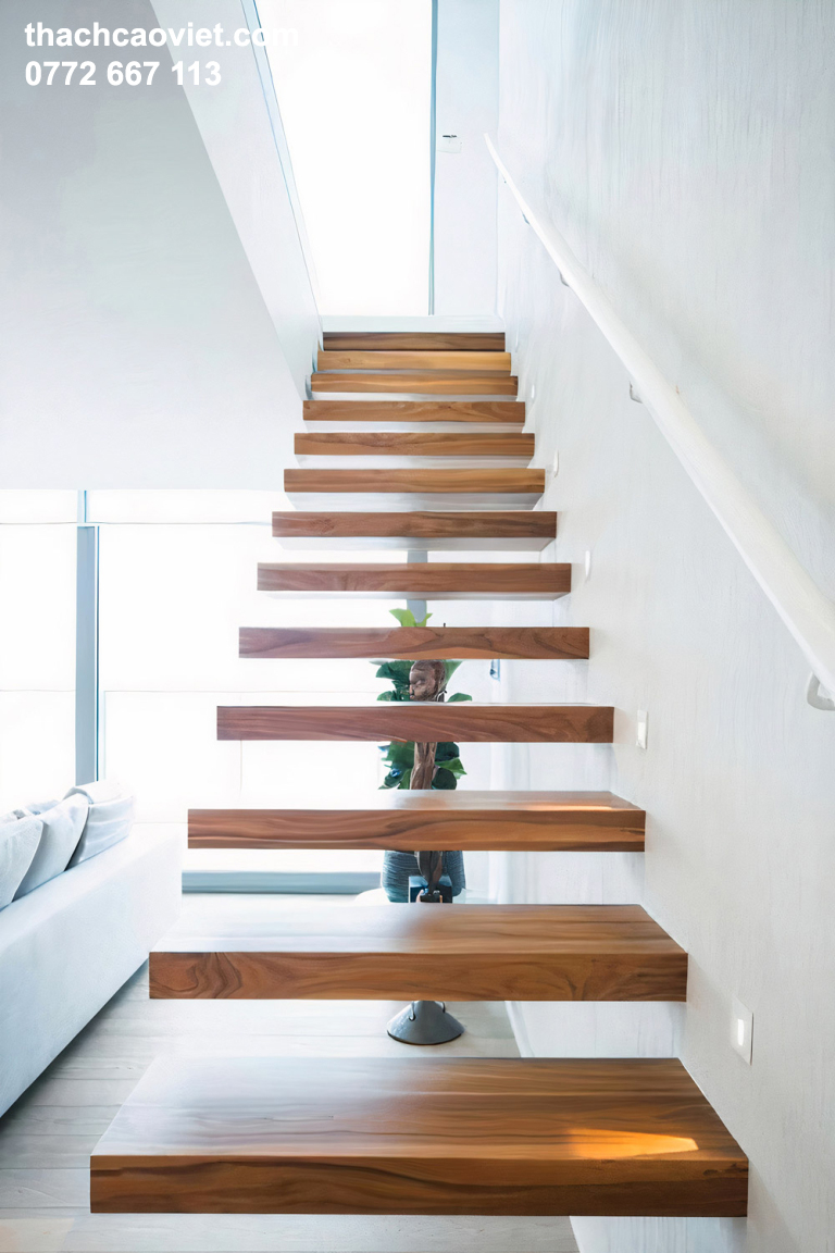 mẫu cầu thang nhà ống đẹp thịnh hành nhất 2025