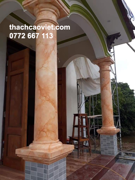 cột giả đá ghép tự nhiên