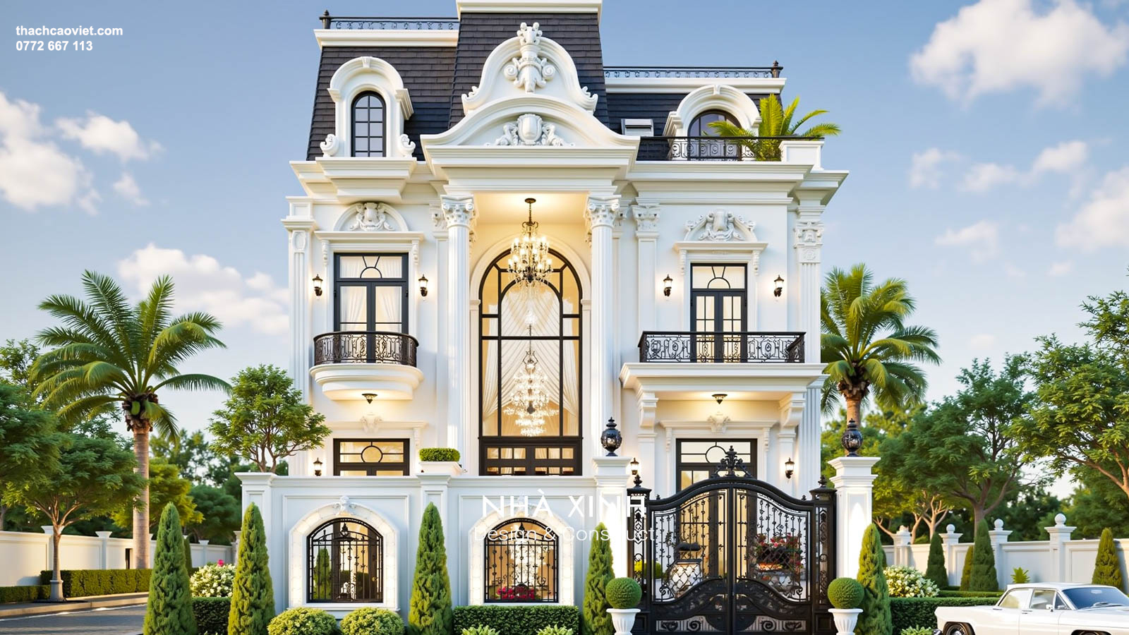 mặt tiền tân cổ điển 1 tầng