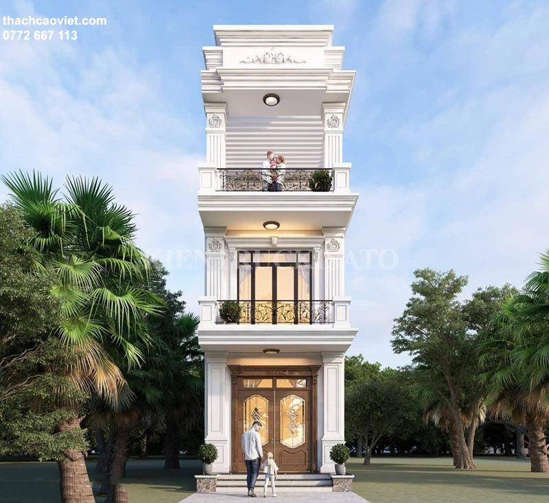 mặt tiền tân cổ điển có trụ lớn