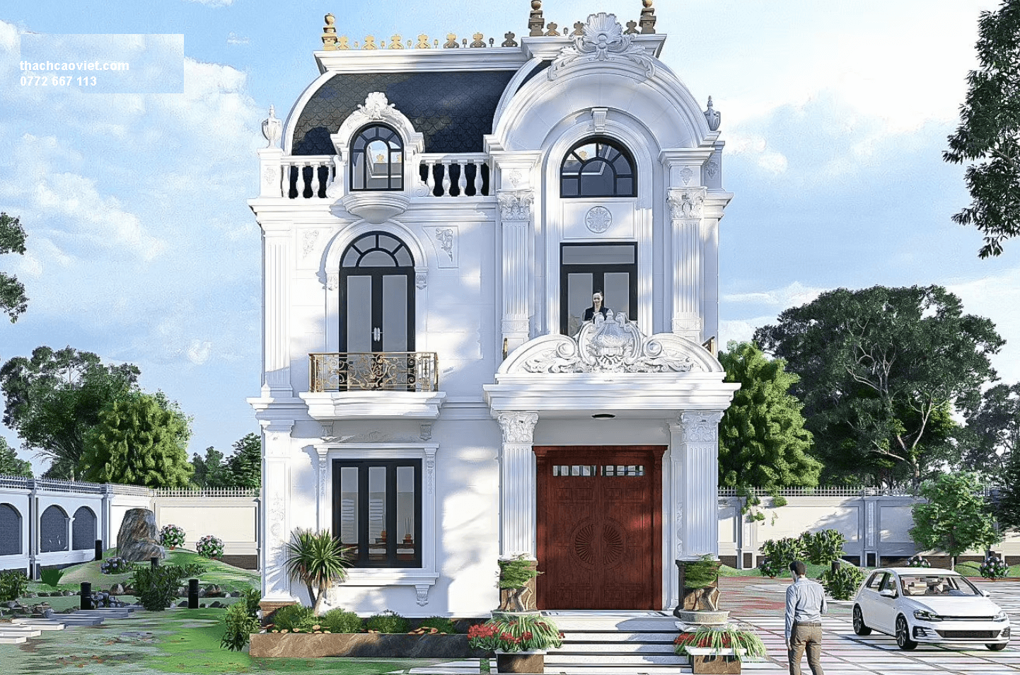 mặt tiền tân cổ điển mái vòm