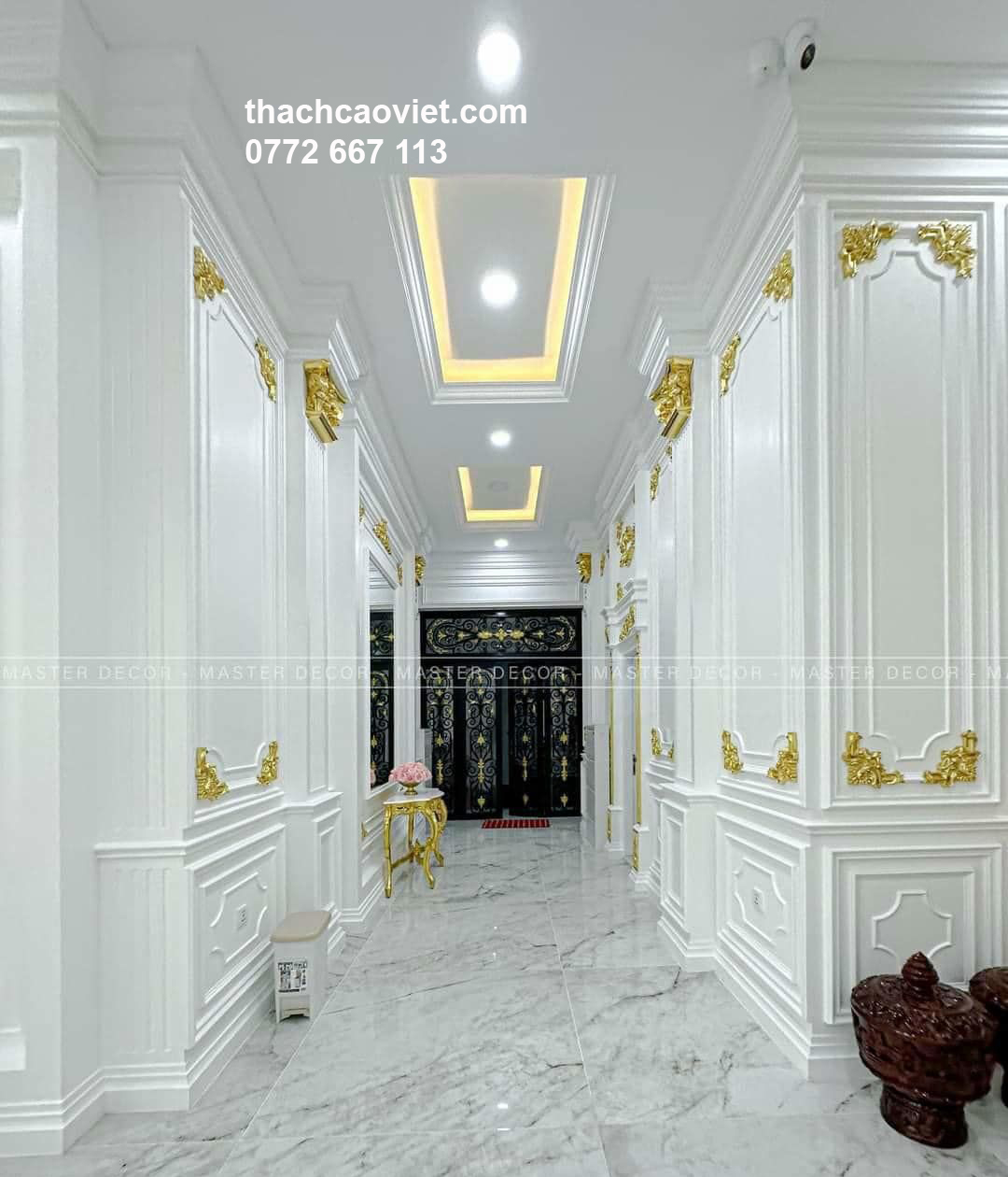 phào chỉ PU trang trí hành lang đẹp