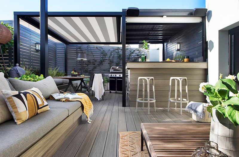 có nên thiết kế bếp trên sân thượng