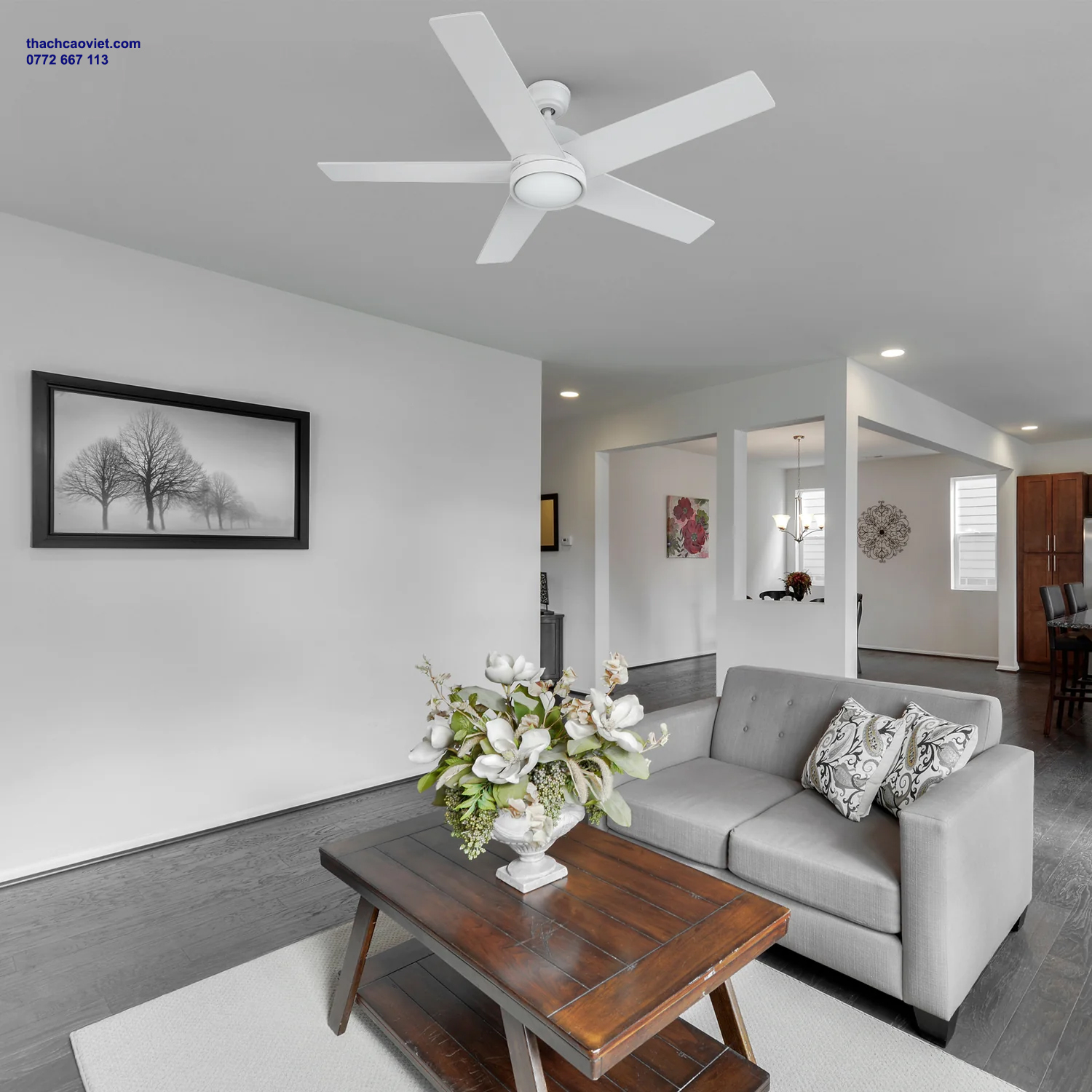 quạt trần ph&ograve;ng kh&aacute;ch