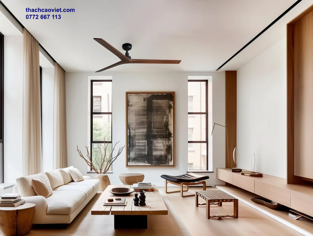 quạt trần ph&ograve;ng kh&aacute;ch