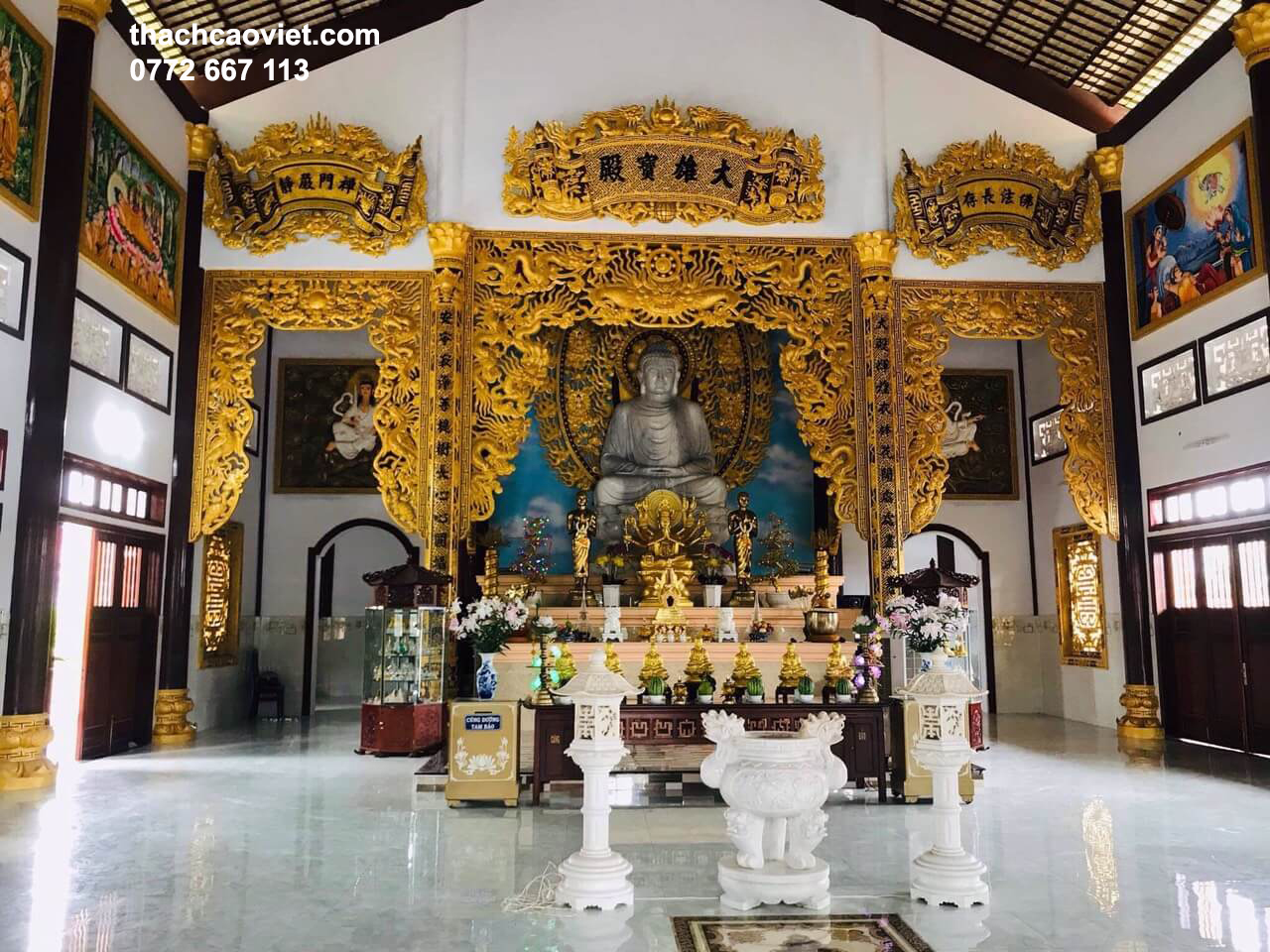 phù điêu phòng thờ