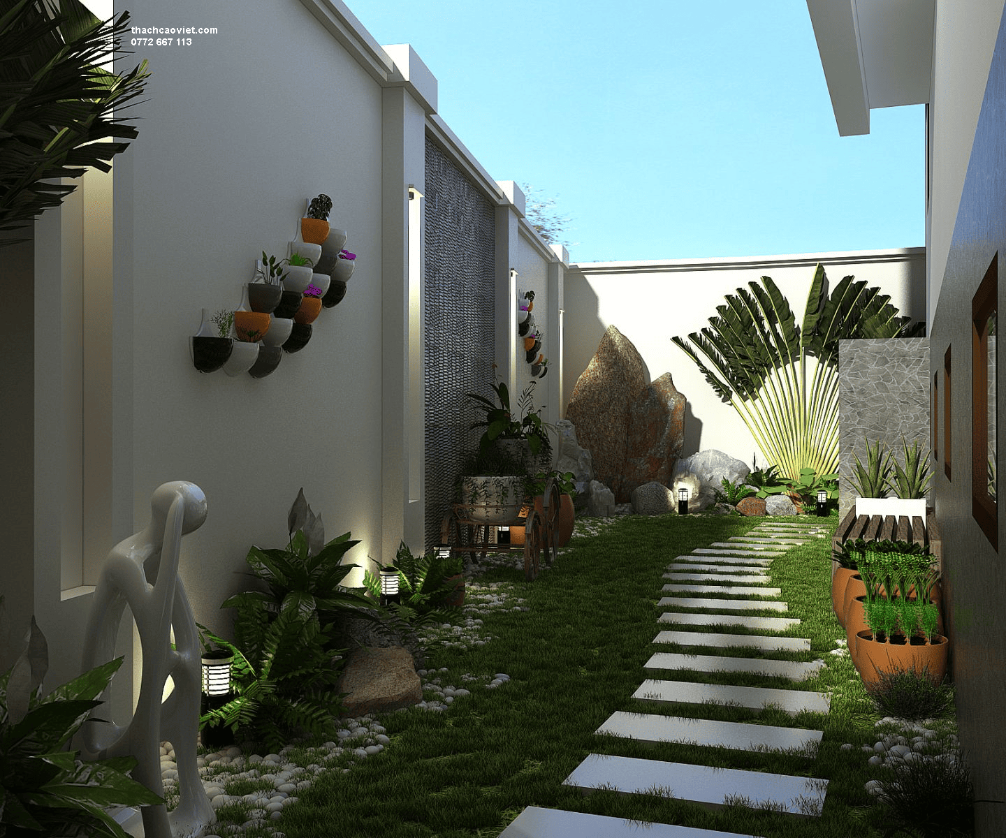 s&acirc;n vườn b&ecirc;n h&ocirc;ng