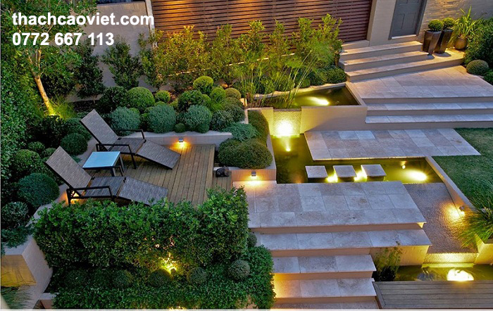 sân vườn phong cách hiện đại