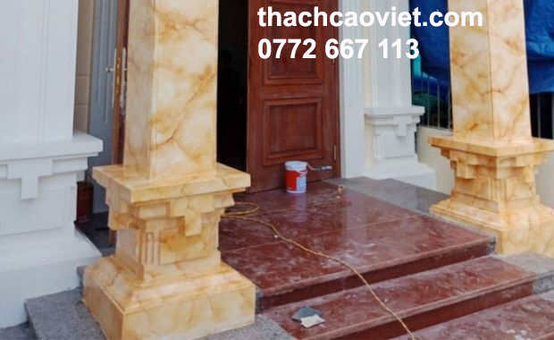 nhận thi c&ocirc;ng cột giả đ&aacute; mặt tiền