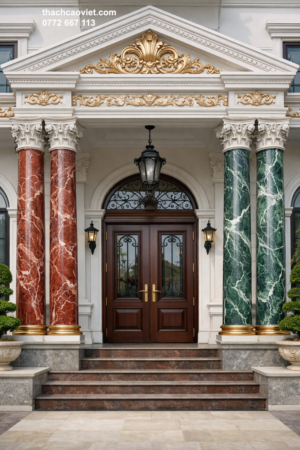 nhận thi c&ocirc;ng cột giả đ&aacute; mặt tiền