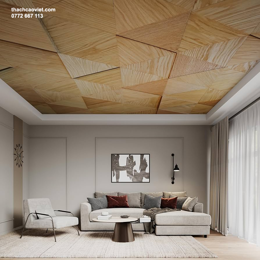 c&aacute;c mẫu trần giả gỗ đẹp