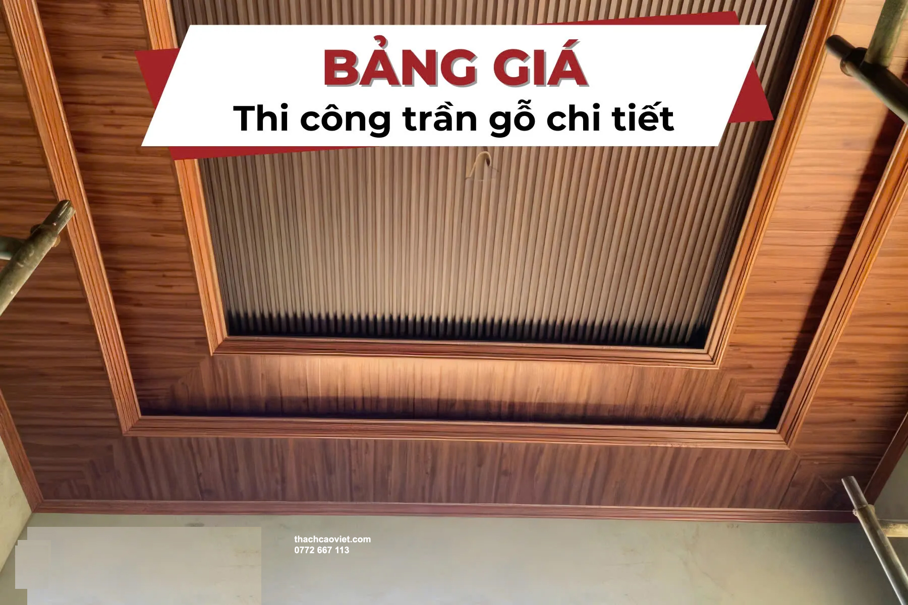 c&aacute;c mẫu trần giả gỗ đẹp
