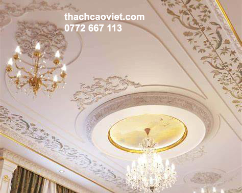 trần thạch cao dát vàng