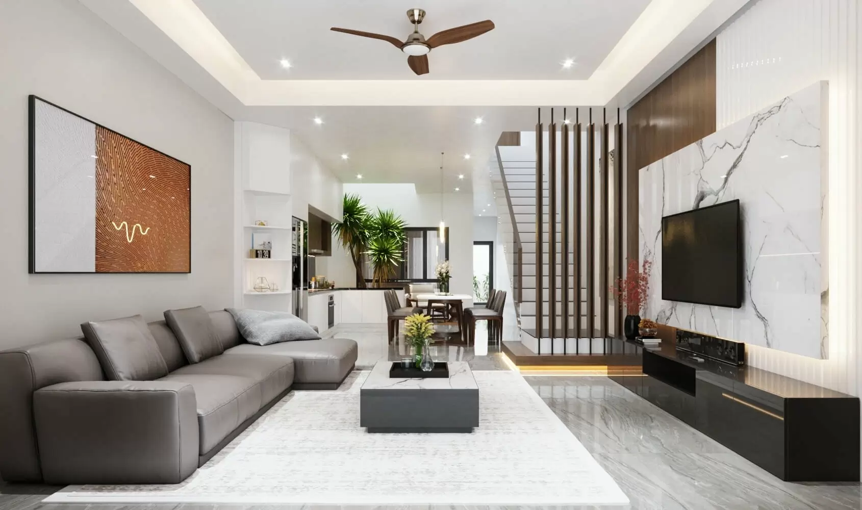 mẫu trần thạch cao giật cấp đẹp nhất tphcm