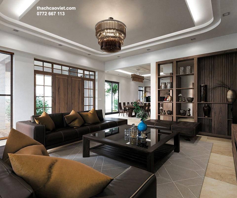 mẫu trần thạch cao nhiều cấp