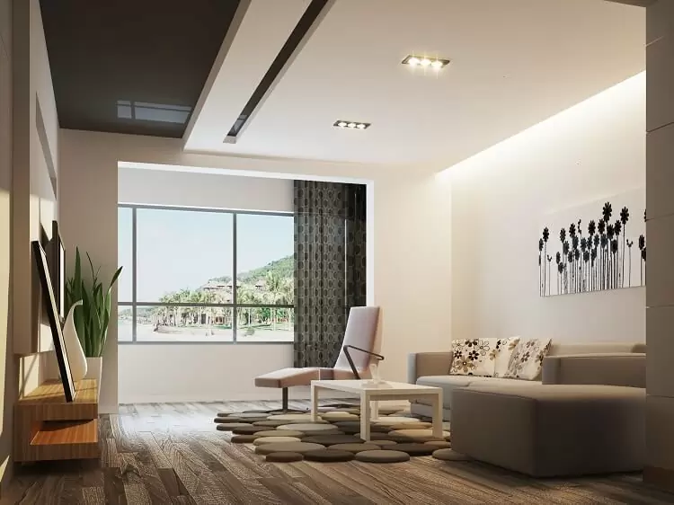 mẫu trần thạch cao phòng khách đẹp hiện đại sang trọng