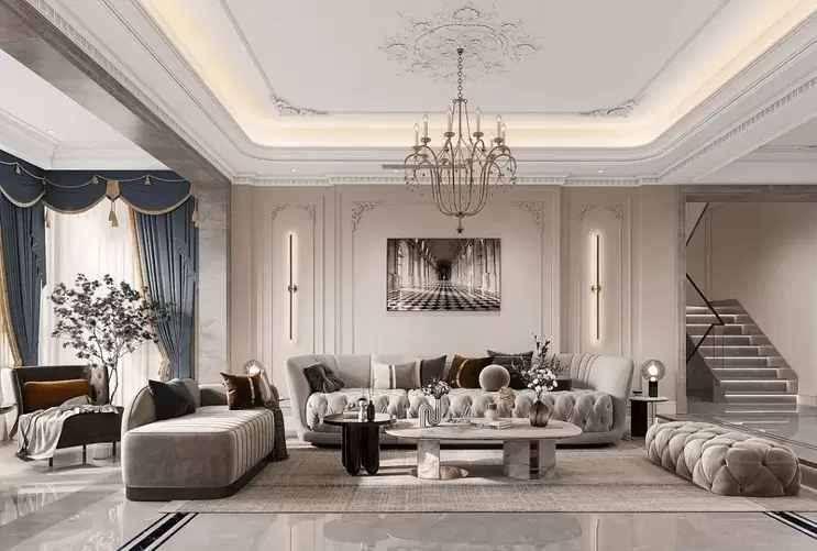 mẫu trần thạch cao phòng khách đẹp hiện đại sang trọng