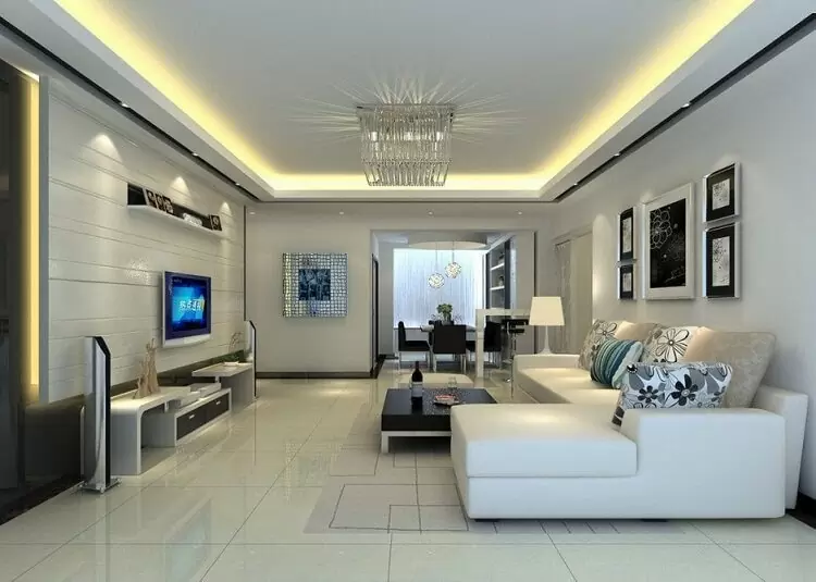 mẫu trần thạch cao phòng khách đẹp hiện đại sang trọng