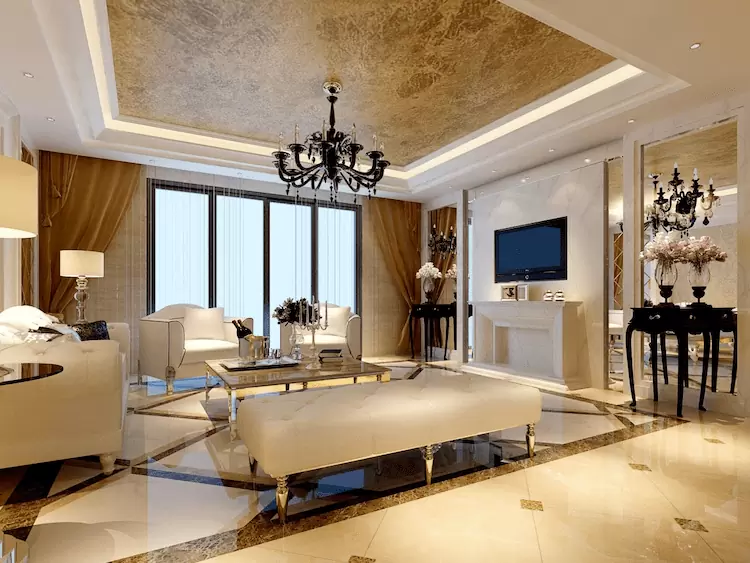 mẫu trần thạch cao phòng khách đẹp hiện đại sang trọng