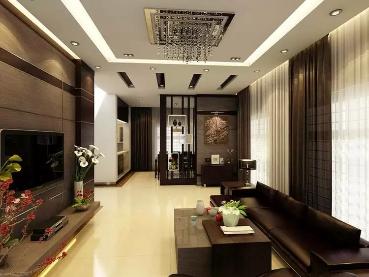 mẫu trần thạch cao phòng khách đẹp hiện đại sang trọng