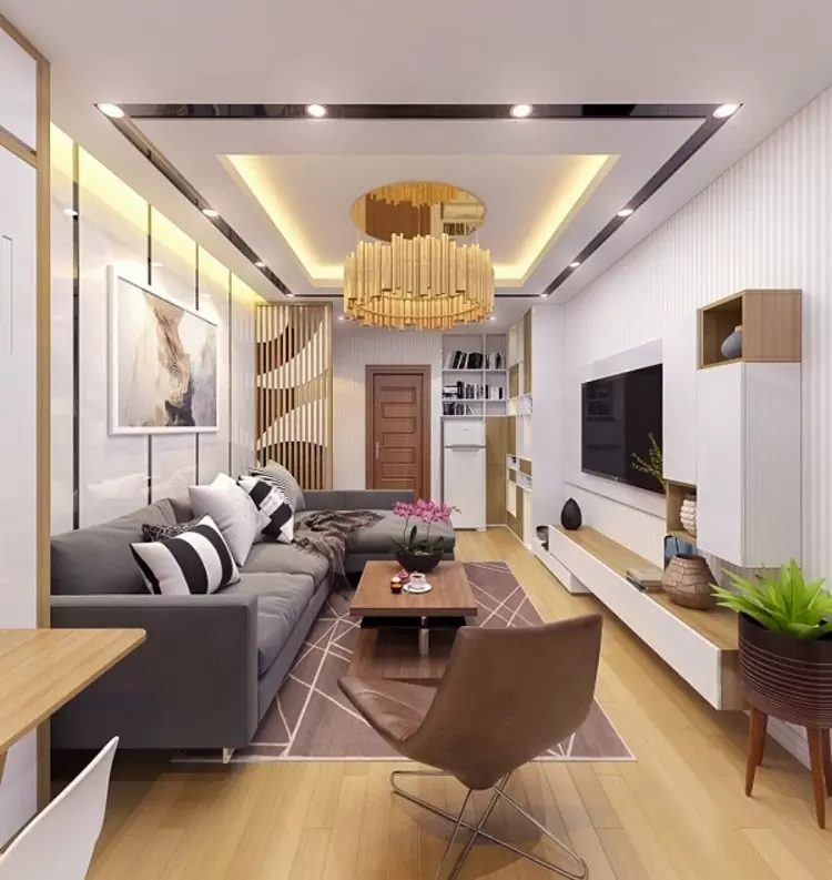 mẫu trần thạch cao phòng khách đẹp hiện đại sang trọng