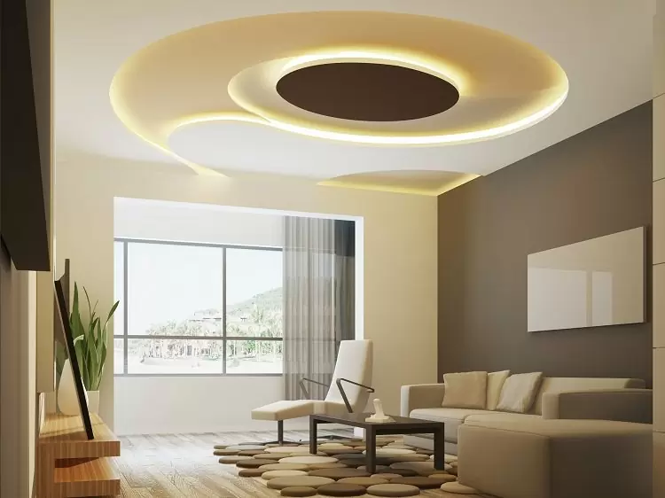 mẫu trần thạch cao phòng khách đẹp hiện đại sang trọng