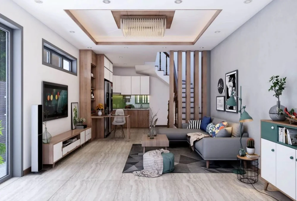 mẫu trần thạch cao phòng khách hiện đại 2027
