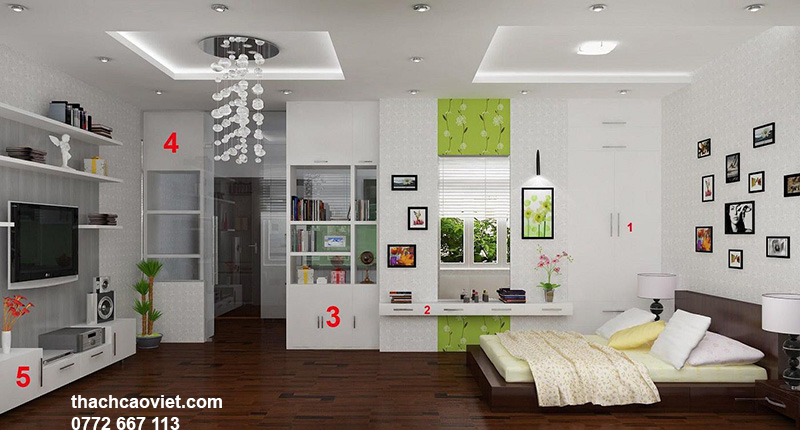 mẫu trần thạch cao phòng ngủ đẹp