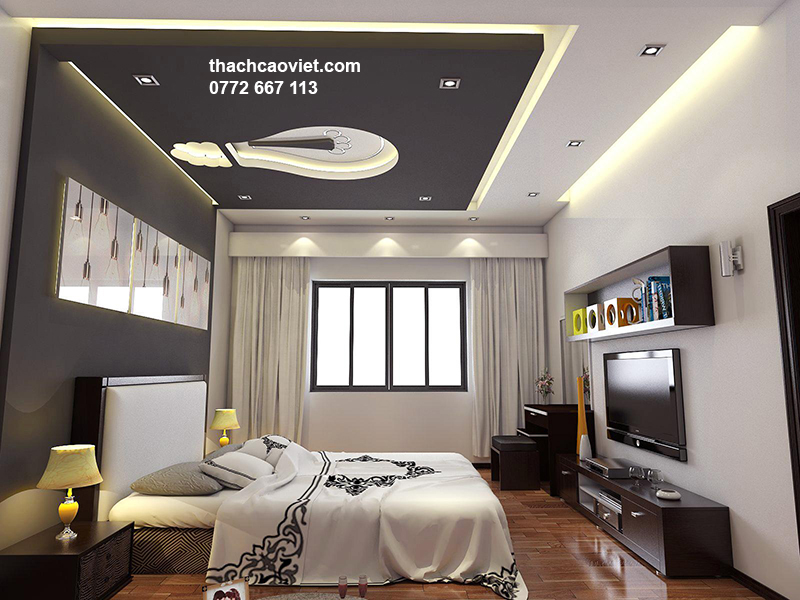 mẫu trần thạch cao phòng ngủ đẹp