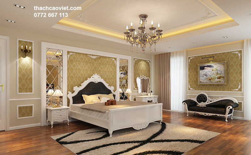 mẫu trần thạch cao phòng ngủ đẹp