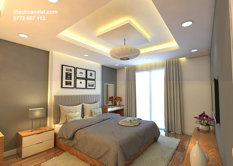 mẫu trần thạch cao phòng ngủ đẹp