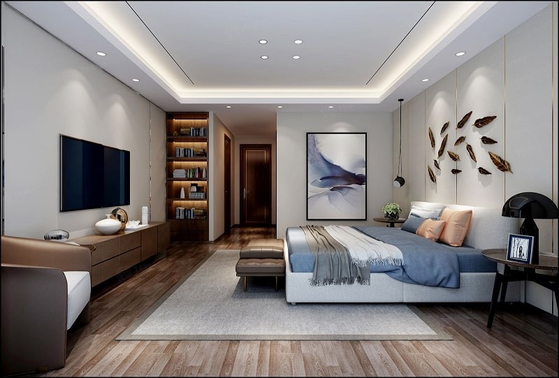 mẫu trần thạch cao phòng ngủ đẹp 2025