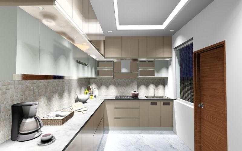 mẫu trần thạch cao phòng bếp đẹp và ấm cúng