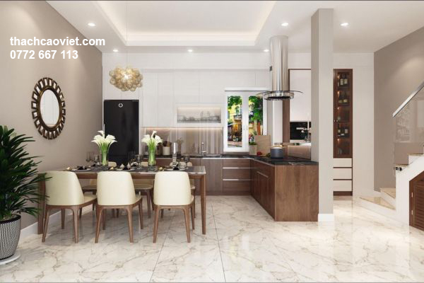 mẫu trần thạch cao phòng bếp đẹp hiện đại nhất