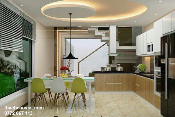 mẫu trần thạch cao phòng bếp đẹp hiện đại nhất