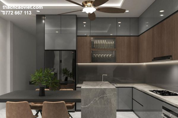 mẫu trần thạch cao phòng bếp đẹp hiện đại nhất