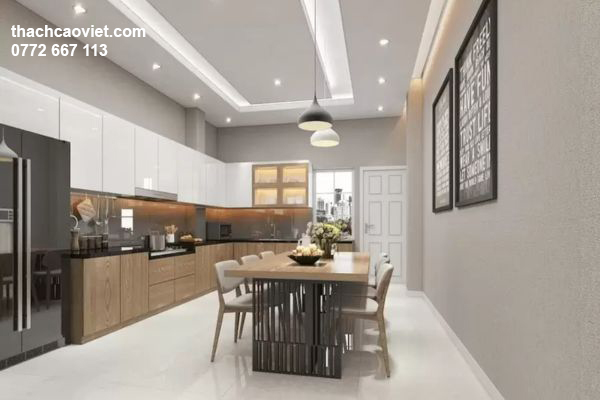 mẫu trần thạch cao phòng bếp đẹp hiện đại nhất