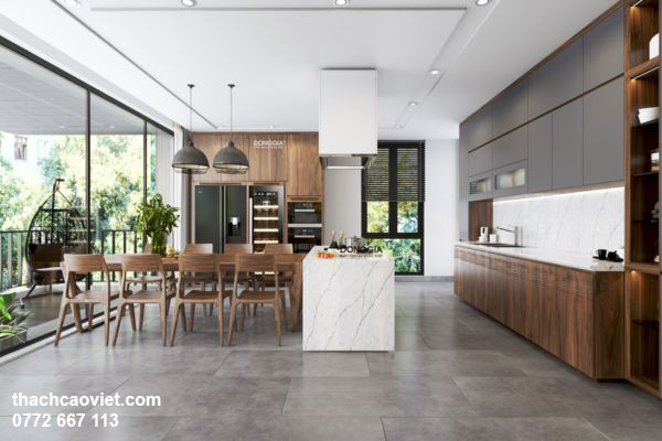 mẫu trần thạch cao phòng bếp đẹp hiện đại nhất