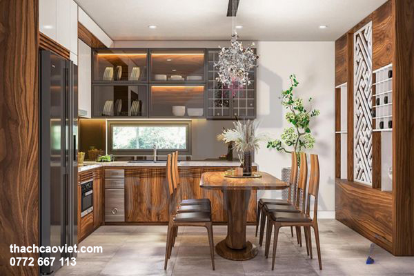 mẫu trần thạch cao phòng bếp đẹp hiện đại nhất
