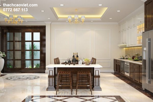 mẫu trần thạch cao phòng bếp đẹp hiện đại nhất