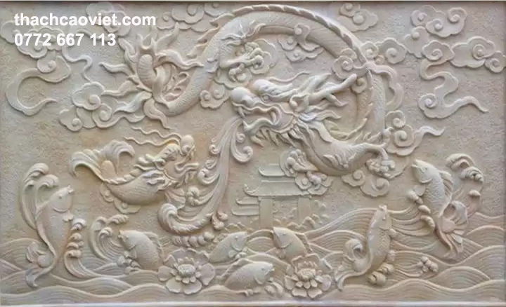 mẫu phù điêu rồng vàng sang trọng đẳng cấp tphcm