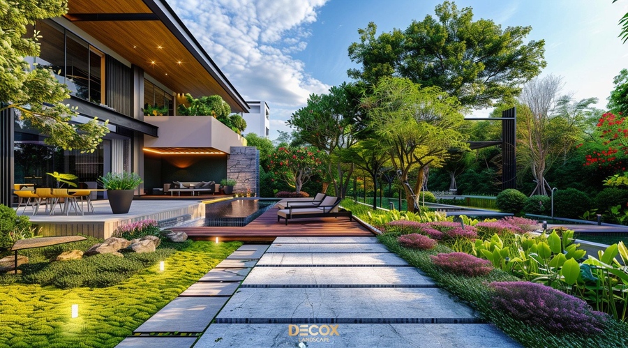 mẫu thiết kế s&acirc;n vườn biệt thự đẹp