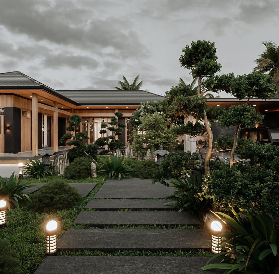 mẫu thiết kế s&acirc;n vườn biệt thự đẹp